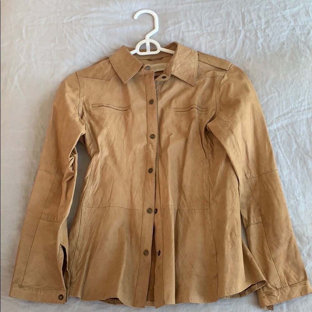 Argentine leather button down Size S